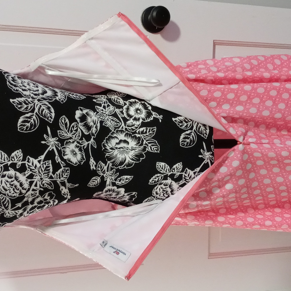 💖HTF Vineyard Vines💖 - Caning Print Silk Halter Dress - Picture 6 of 12